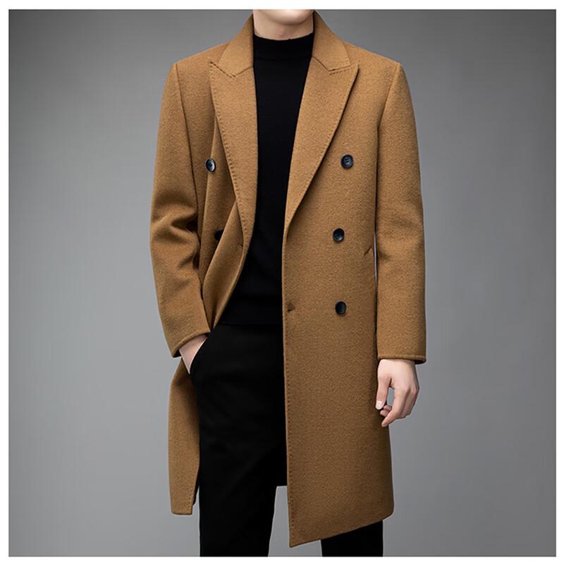

Firstview Men s Double-Sided Wool Casual Overcoat XL
