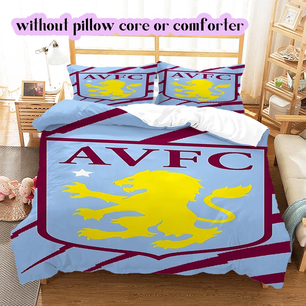 Team football Pattern Bedding Quilt Set Quilt Cover Pillowcase Home Decoration Birthday Gift (1 * duvet cover + 2 * pillowcase, without core)
