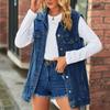 Women's Casual Loose Vintage Denim Vest Jacket
