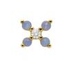 Luxenter Brilliant Zirconia Piercing Finished In 18 Carat Yellow Gold - Acaño