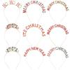 Christmas New Year Headband MERRY CHRISTMAS Alloy Rhinestone Knotted Letter Headband Atmosphere 2026