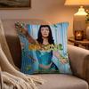 Music Album MMarina And The Diamonds Cushion Cover Soft Plush Cushion Cover Double Print And Invisible Zipper For Sofa Home Car