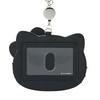 Sanrio Pass Case Love Hello Hello Kitty Black PU Ages 15 and Up 606146 (I Kitty) Leather, PVC, Steel, Polyester,