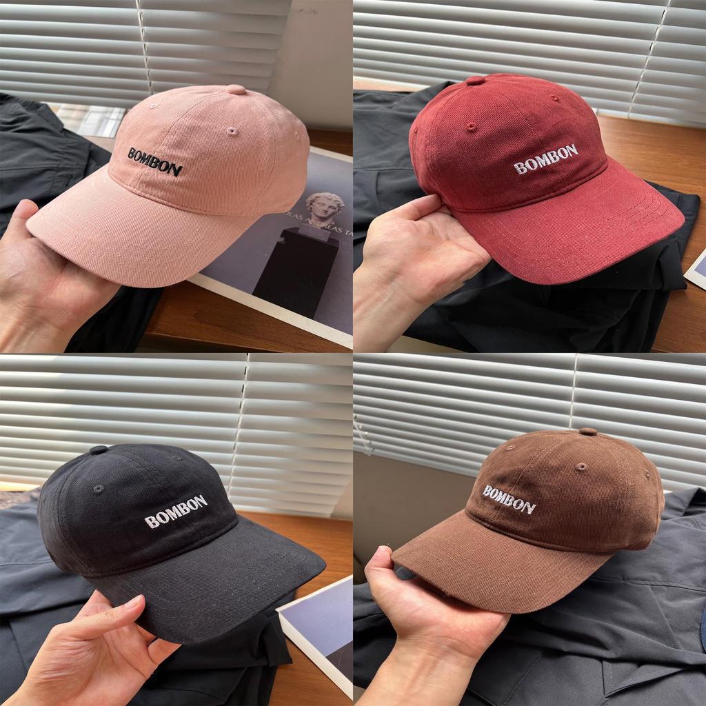 Minimalist Letter Embroidered Cotton Baseball Hat With Adjustable Fit For Daily Wear