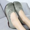 Soft leather single shoes women's 2025 spring and summer new mother soft sole retro comfortable feet wide fat flat bottom large size small leath