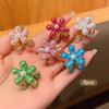 6 Colorful Small Flower Hair Clips with Sweet Wind Hair Claws Suitable for Daily Use As Hair Accessories