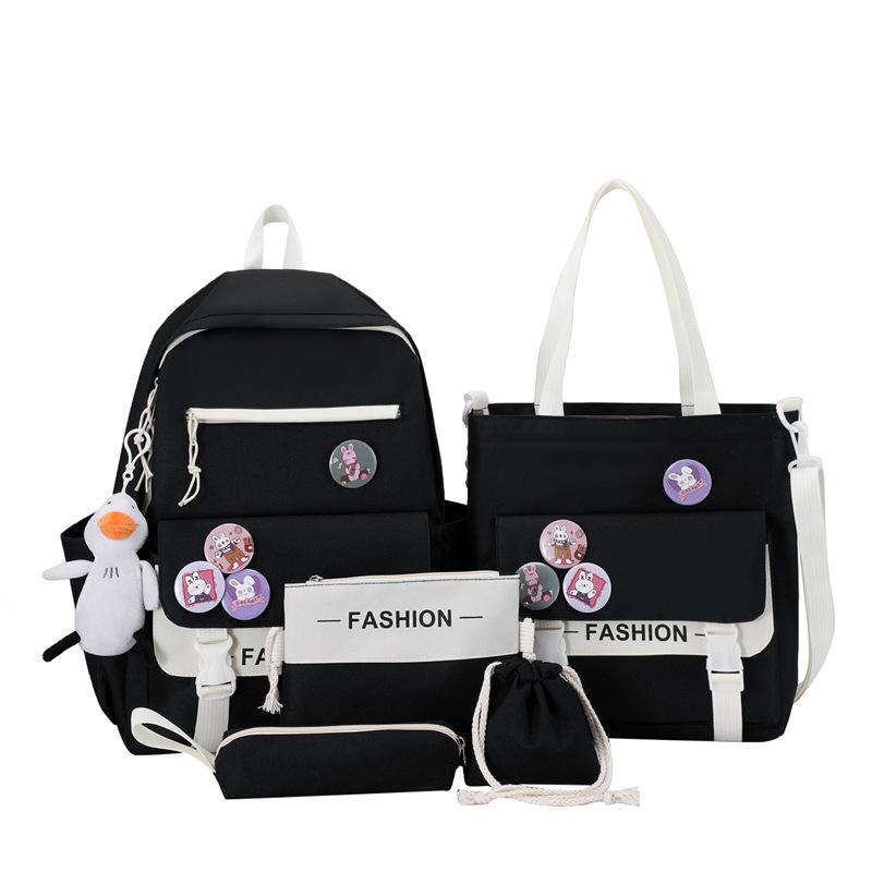 School bag middle school student 2025 new girl fashion cartoon large capacity backpack primary school junior high school student backpack Single pack
