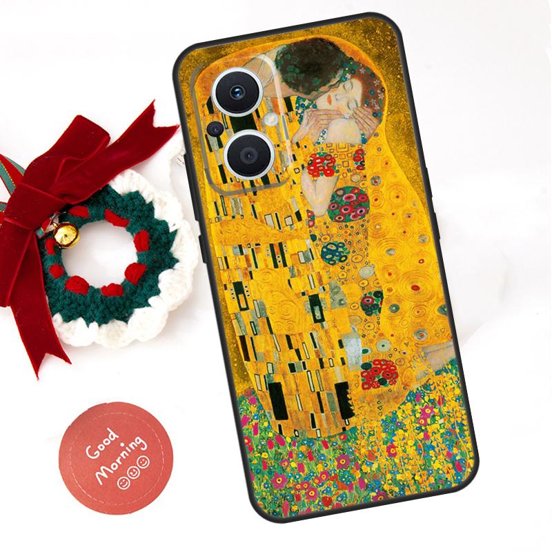 Starry Night Klimt Kiss Funda For OPPO Reno 8 Lite 10 11 12 13 14 Pro 11F 12F 13F 14F OPPO Find X8 X5 X6 X9 Pro Case