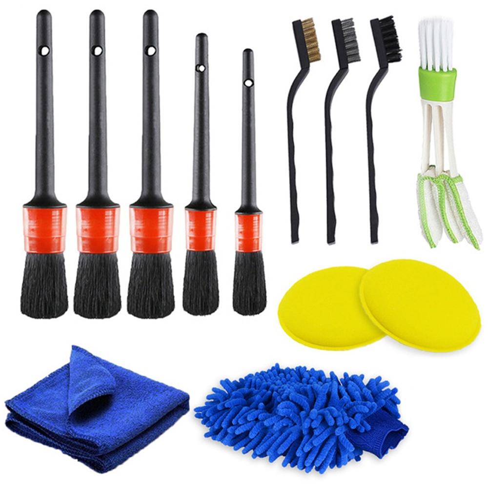 Car Detailing Brush Set Auto Cleaning Kit Multifunctioal Auto Care Tool Car Air Vents Rim Cleaning Dirt Dust Clean Tools