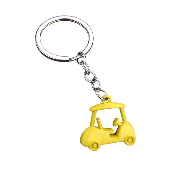 

Keychain Pendant Golf Cart Shape Lightweight Portable Keyring Creative Multiple Colors Optional Practical Keychain жёлтый