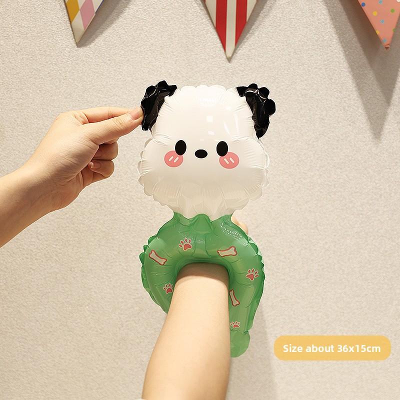 Children's Cartoon Wrist Balloons, Birthday Decorations, Kindergarten Small Gifts, Holding Inflatable Wristbands, Setting Up Stalls, Toys
