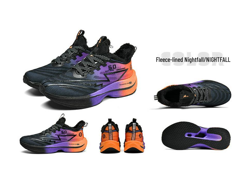 Professional Marathon Chitu 8Pro Winter Warm Running Sneakers with True Blast Carbon Plate - Men's & Women's Cotton Racing Shoes