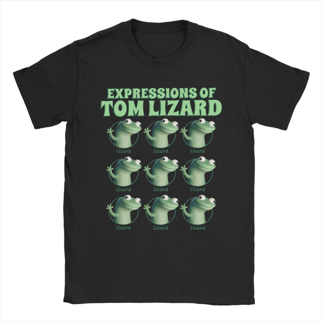 Hoppers Tom Lizard Funny Face Empty Head T Shirt Summer Pure Cotton T Shirts For Unisex Harajuku Design Tee Shirt Funny Tops