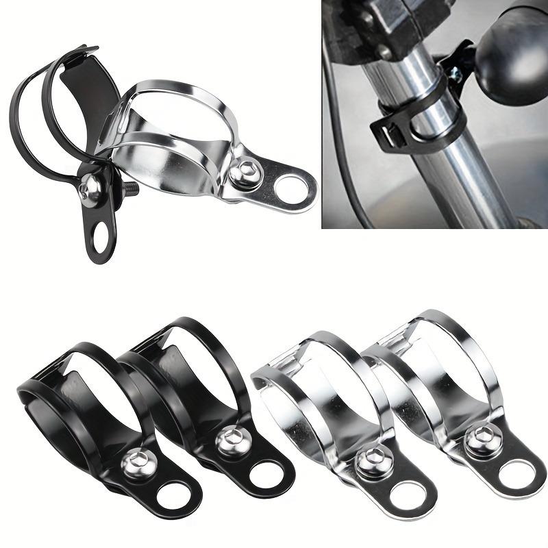 2 Stück Premium ATV Motorrad Blinker Halterungs-Kit Verstellbare Gabelmontage Klemme Halter Blinker Indikatoren Langlebige Konstruktion