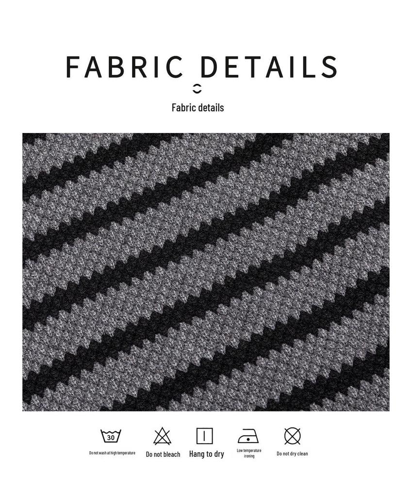2025 Men's American-Style Striped Knit Sweater: Round Neck, Thick, Plus Size, Warm Autumn/Winter Layer