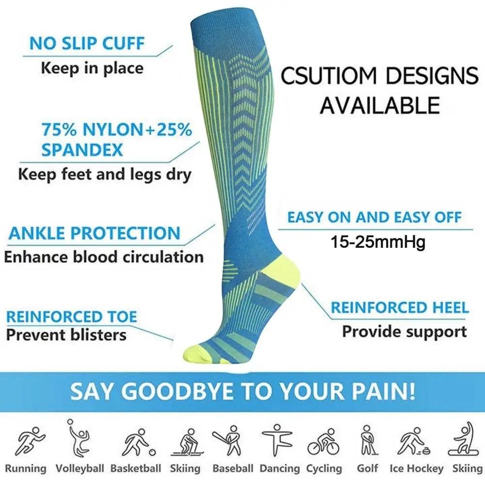 1Pair Comfortable Fitness Long Leg Socks Breathable Cycling Socks  Outdoor Sports