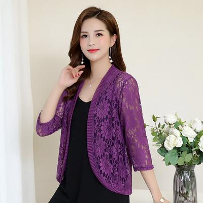 Spitze Schal Weibliche Große Größe Strickjacke Frühling Sommer Dünne Mantel Koreanische Version Sonnenschutz Klimatisierten Hemd