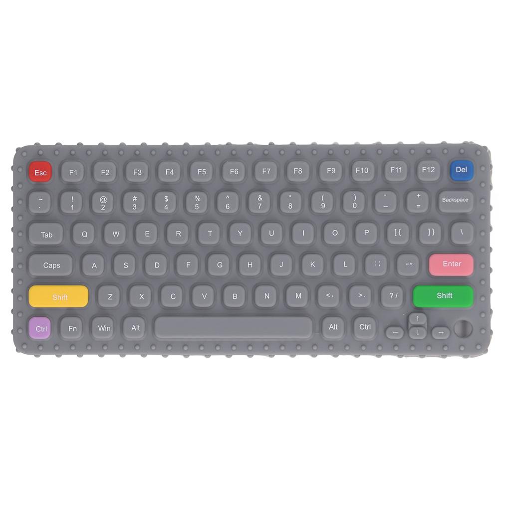 Baby Beißring Silikon Weich Sanft Beißendes Keyboard Kauspielzeug für Säuglinge Kleinkinder Typ D