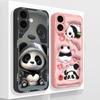 Cute Panda Case For iPhone 17 Pro Max / iPhone Air High Quality Back Cover Liquid Silicone Anti Drop Soft Bumper For iPhone17