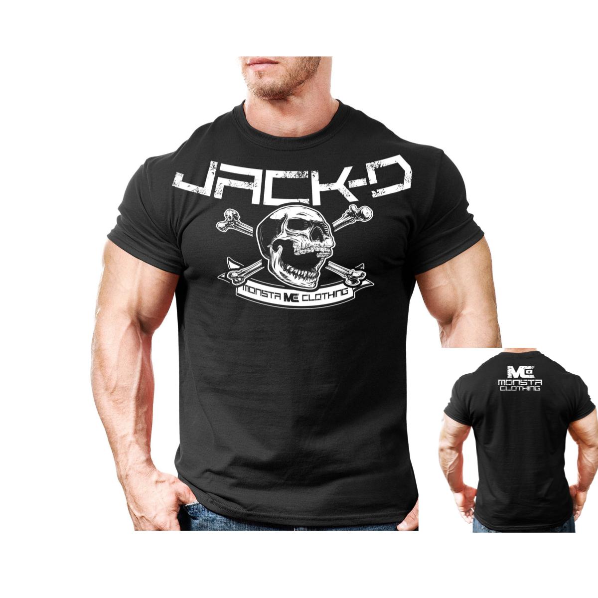 

JACKD SkullCrossbones Light Grey Fitness Training Outdoor Sports Leisure TShirt Mens and Womens Luxury Brand Top S