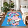 Rutschfeste Kristall-Samt-Fußmatte, Teppich im Amazing World of Gumball Design für Innenbereiche, Wohnzimmer, Schlafzimmer, Heimdekoration