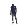 Under Armour Dopamine Round Neck Fitted Sports T-Shirt With Letter Logo Barcode Print Men Tops Blue 1370527-408