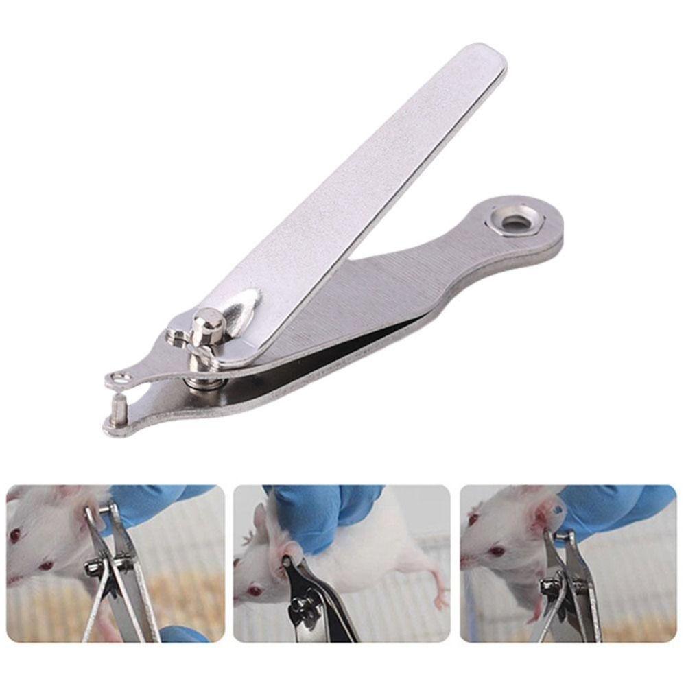 High Quality Stainless Steel Animal Experimental Ear Punch Silver Safe Mouse Ear Punch Punching Shears