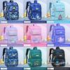 Kids School Backpack Cartoon Dinosaur Oxford Fabric Lightweight Dual Shoulder For Elementary Students