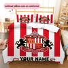 Custom Name Sunderland AFC2 Pattern Bedding Quilt Set  Home Decoration  Gift (1 * duvet cover + 2 * pillowcase  without core)