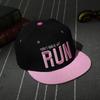 RUN Letter Embroidery Korean Style Flat Brim Baseball Cap – Unisex Spring/Summer Street Dance and Sun Protection Hat