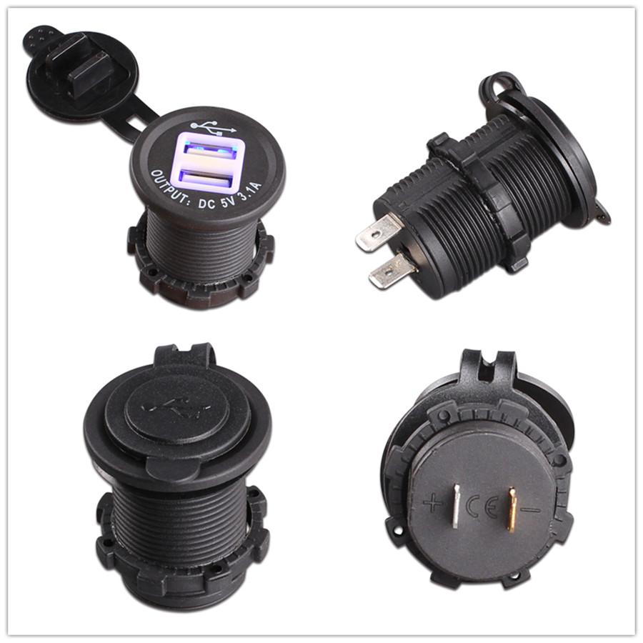 6Way Rocker Switch Panel+Dual USB Car Charger+Voltmeter Car Cigarette Lighter