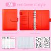 A6 Zipper Pouch Notebook: PU Leather Macaron Loose-Leaf Journal