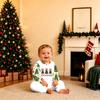 Set de pijama cu imprimeu de Crăciun, cu mânecă lungă și pantaloni lungi, pentru întreaga familie