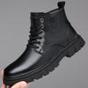Winter Men's Thermal Boots High Top Warm Lined Anti-Slip Casual Shoes Retro Ankle Boots Non-Slip Comfortable Outdoor Snow Boots