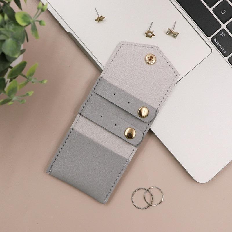 Travel Unique Jewelry Roll Bag Organizers Necklace Storage Box Microfiber Texture Suitable for Rings Earrings Necklaces