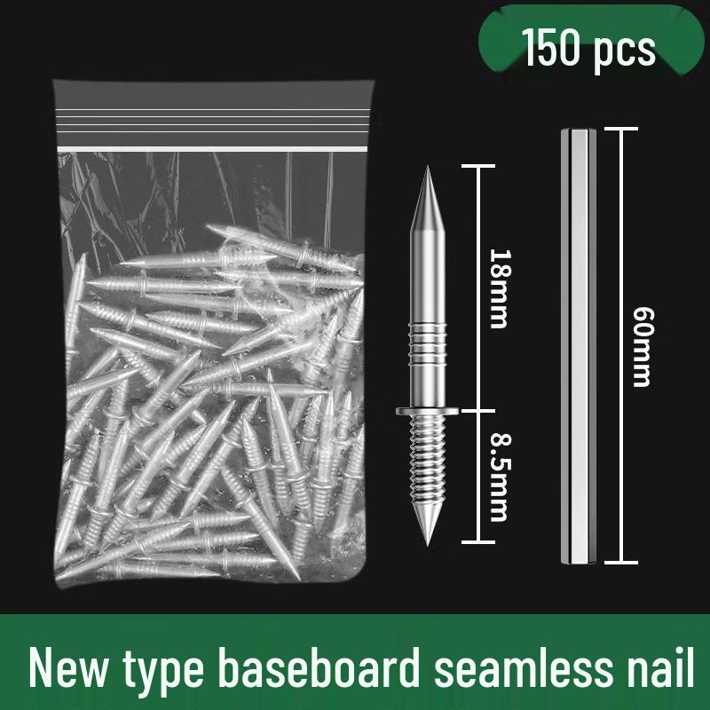 Massivt trä golvsockel Höghållfast huvudlöst och trappspik (Inget hål)