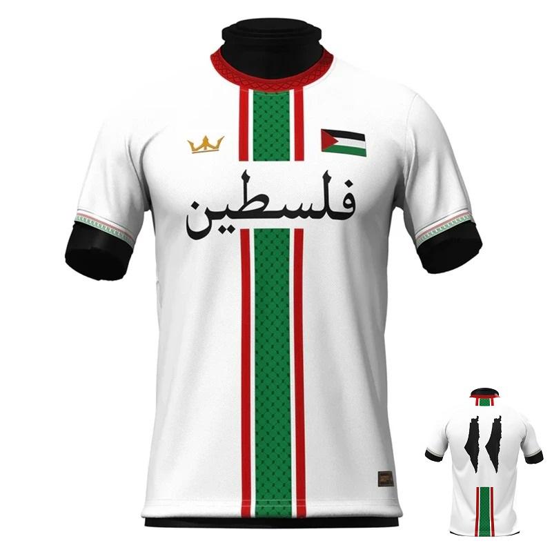 Fashion Palestine Flag National Emblem Pattern 3D Printed T-shirts Summer Trend  Short Sleeve Sports Football T-shirts Loose Breathable Tops
