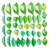 40/50/60 Peças Delicados Berloques de Folha de Acrílico Verde Claro com Furos Vários Estilos Para Acessórios de Artesanato de Joias DIY