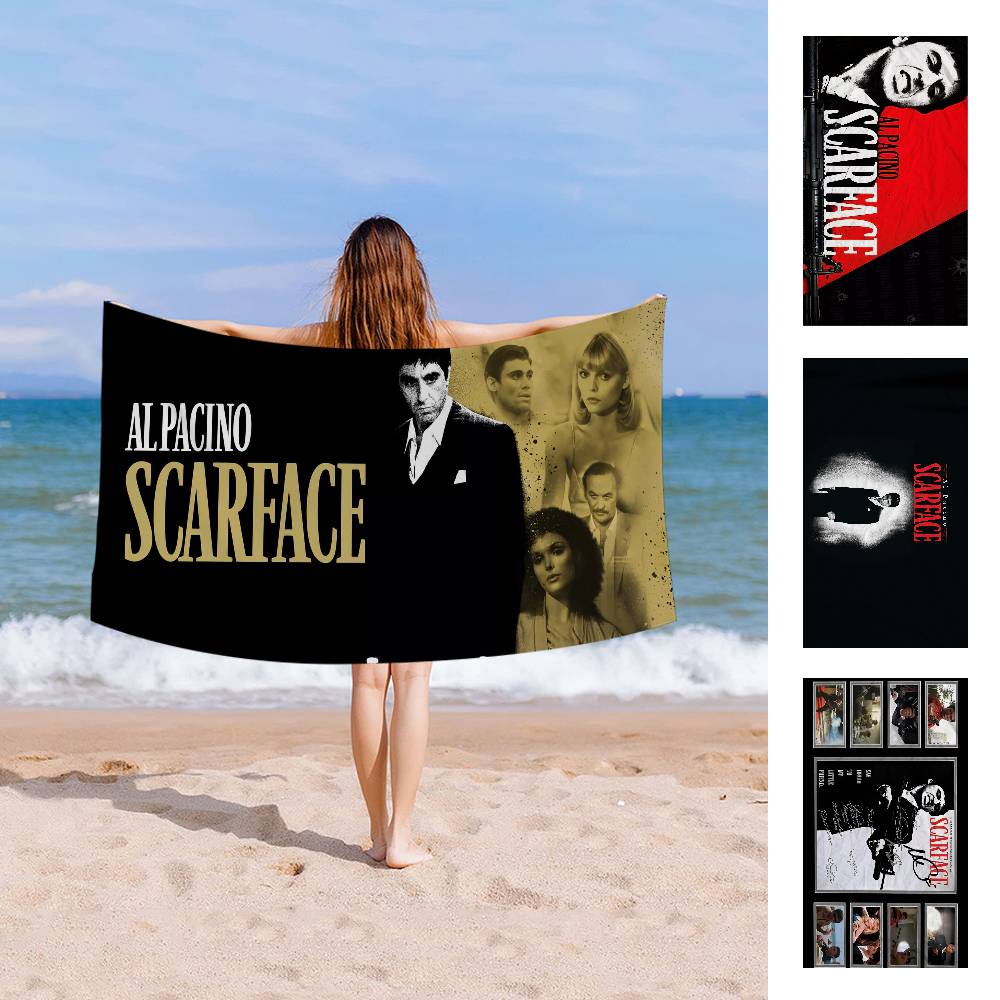 Movie S-Scarface Beach Towel Colorful Bath Towels For Girl Microfiber Quick Dry Custom Sand Free Beach Yoga Spa Gym Pool
