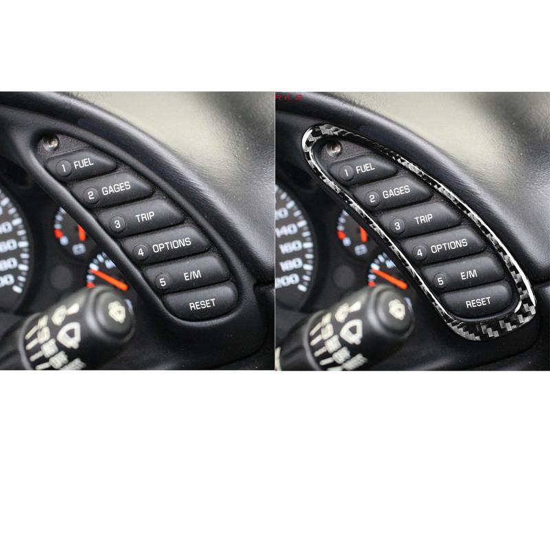 Carbon Fiber Car Accessories Speedometer Side Panel Modified Interior Trim Cover Sticker For Chevrolet Corvette C5 1998-2004