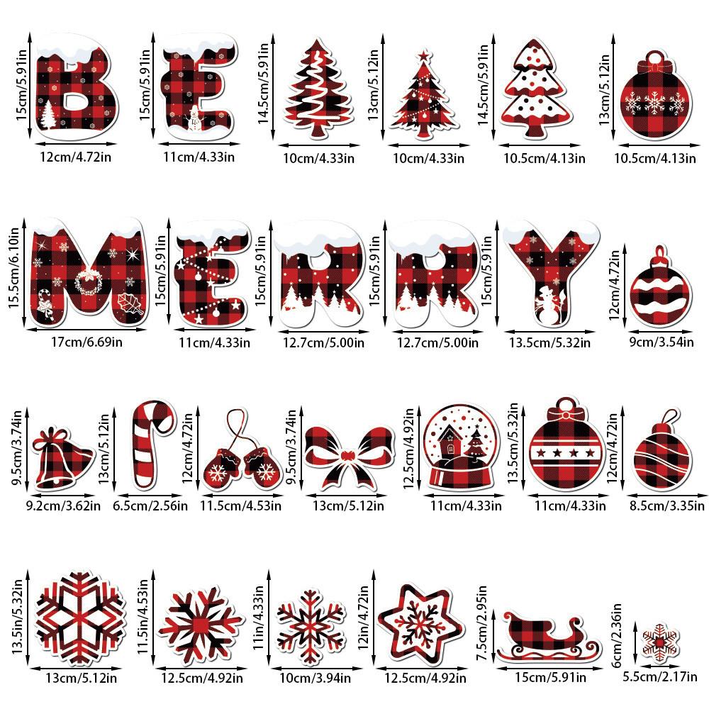 Alphabet Christmas Snowflake Paper Diy Card Stickers Decor For Events Holiday