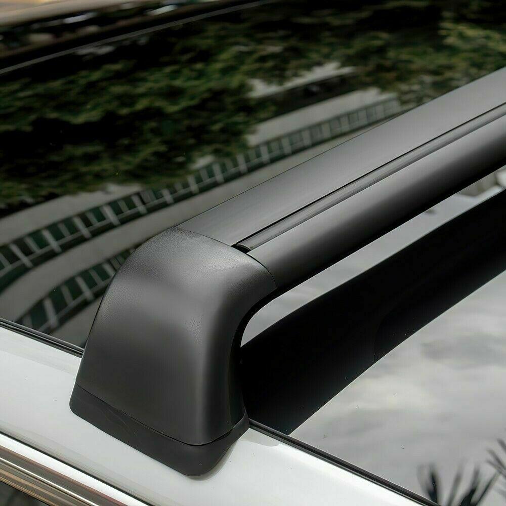 4Pcs Car Roof Rack Cover Cap Rail End Shell Black Plastic Fit For Tesla Model 3 2017 2018 2019 2020