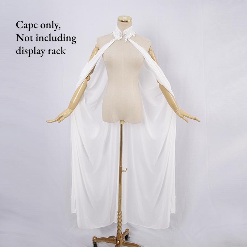 Elegant Ivory Chiffon Neck Wrap Cape For Women Lightweight Bridal Shawl