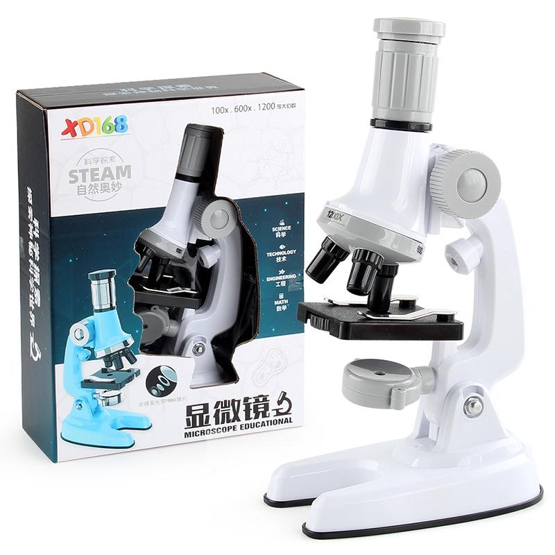 1200 Times Microscope Toy Primary School Students Scientific Biological Experiment Equipment Microscope Toy Set