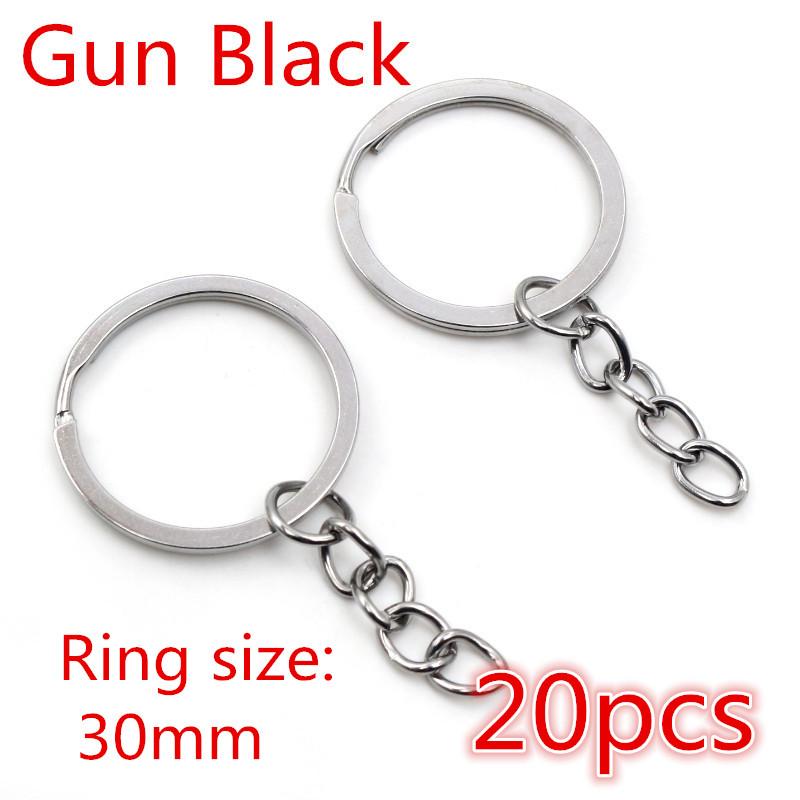20pcs 25mm 28mm 30mm Rings Keychain Key Ring Chain Multi-colors Round DIY Jewelry Making Accessories Findings
