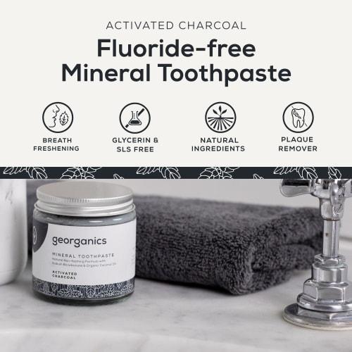 Georganics Toothpaste 60mL, Toothpaste (Activated Charcoal)