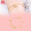 Bracelet Copper Craft Authentic Cute Cat Motif Little Floral Design Firefly Double Layer Bracelet Perfect For For Diy Charm Birthday Jewellery Gifts