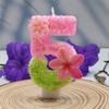 Creative Design Birthday Cake Frangipani Digital Candle Independent Packaging Party Decoration Handmade DIY Candle
