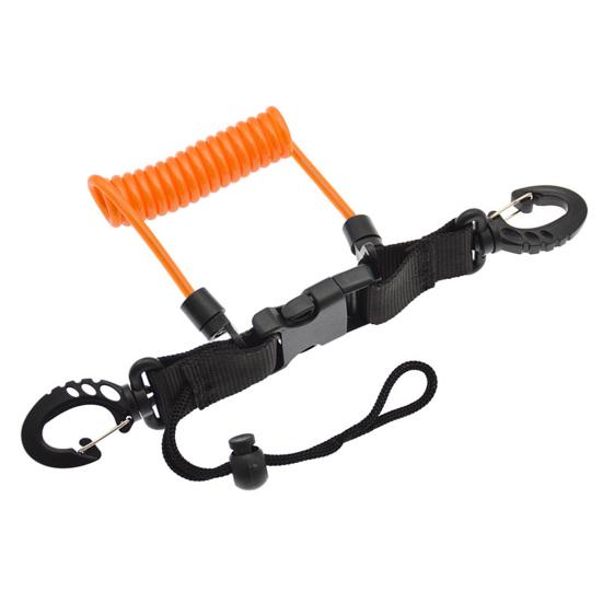 Diving Lanyard with Quick Release Buckle Stretch Portable Wear Resistant High Strength Anti Lost Tool Scuba Diving Camera Lanyard Kayaking Accessory