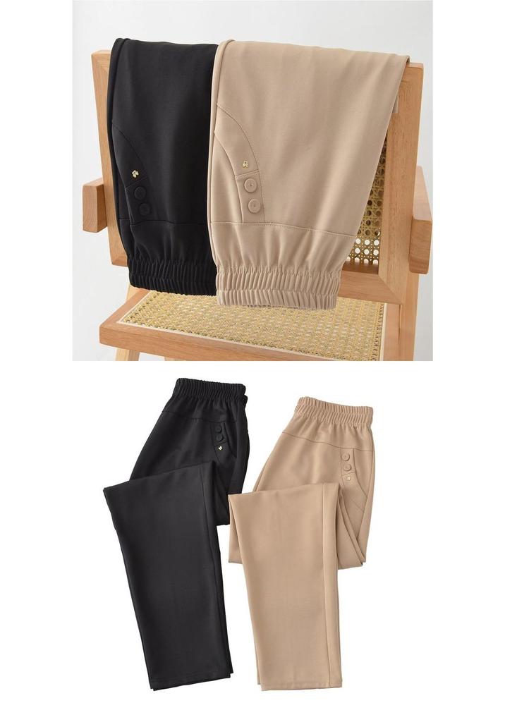Summer High-Waisted Wide-Leg Pants for Middle-Aged Women